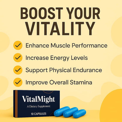 Vital Might Sports Nutrition – Men's Performance & Endurance Supplement, 10 Capsules