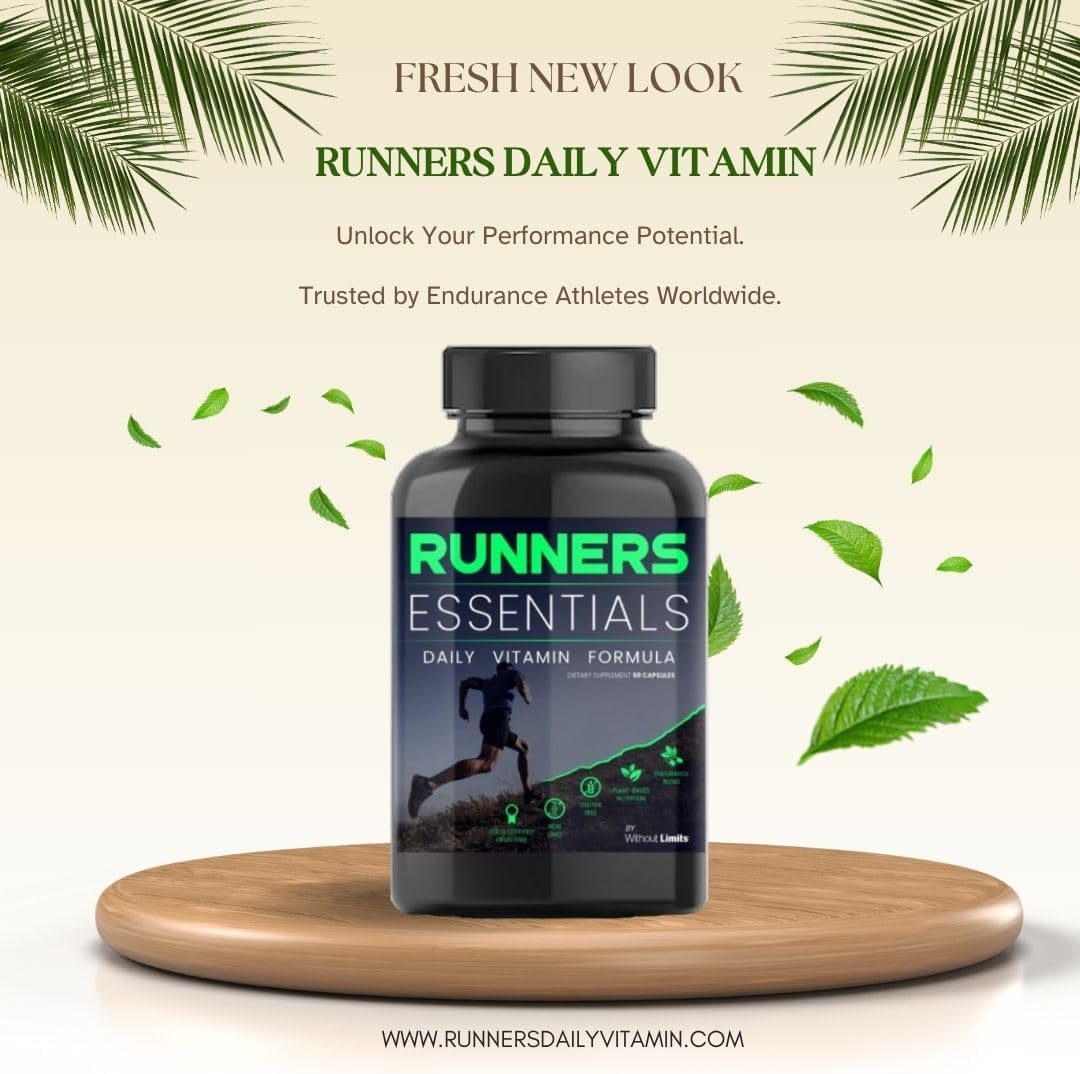 Without Limits Runners Essentials Daily Vitamin Formula - Runners Daily Vitamin - One Month Supply - 60 Capsules - görsel 6