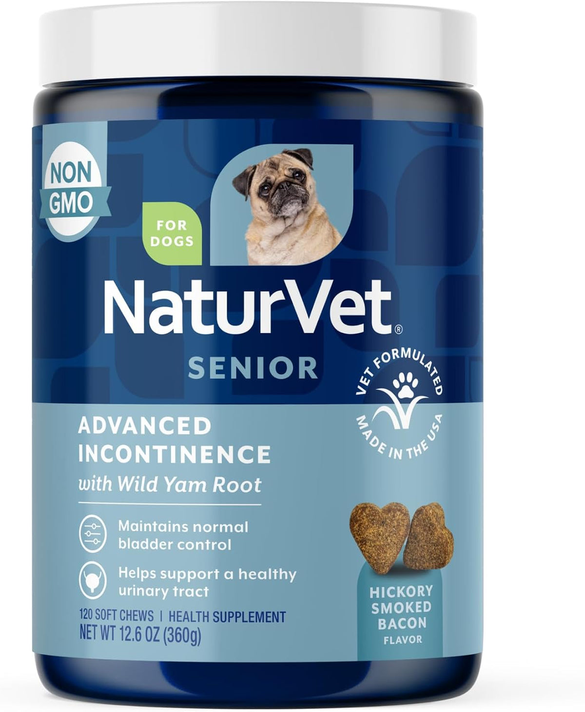 NaturVet Senior Advanced Incontinence Dog Supplement – 120 Soft Chews - görsel 1
