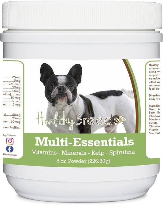 Healthy Breeds French Bulldog Multi-Essentials Powder for Dogs - an Ideal Supplement of Vitamins, Minerals & Antioxidants for Your Dog - 227 g