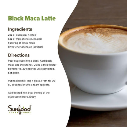 Sunfoods Superfoods Organic Black Maca Powder - Black Maca Root Powder, Peruvian, Raw, Vegan, 113 g
