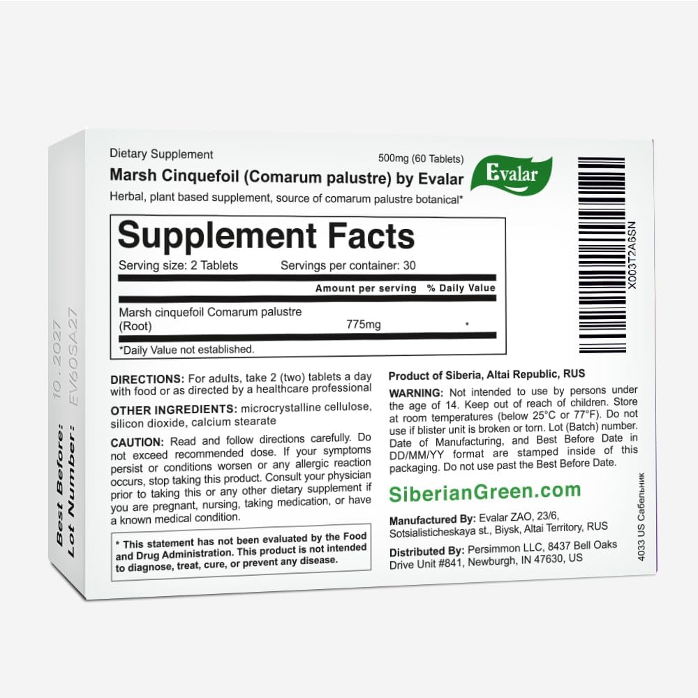 Evalar Marsh Cinquefoil (Comarum Palustre) Tablets - 60 - görsel 2