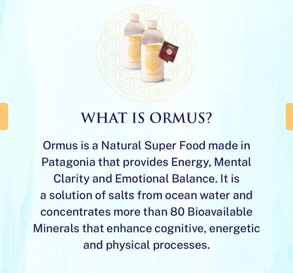 500ml ORMUS PATAGONIA ARGENTINA - Pure Ormus Monoatomic Gold Liquid Minerals Food Supplement for Energy, Mental Focus and Vitality