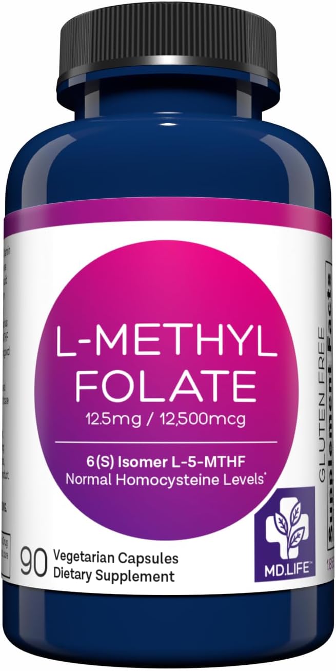 MD Life L-Methylfolate 12.5 mg Food Supplement – 60 Capsules - görsel 9
