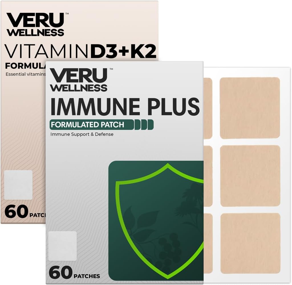 Veru Wellness Bariatric Immune, D3/K2 - Post Bariatric Gastric Bypass and Sleeve Gastrectomy - Non Ingest Patch (60 Days) - görsel 1