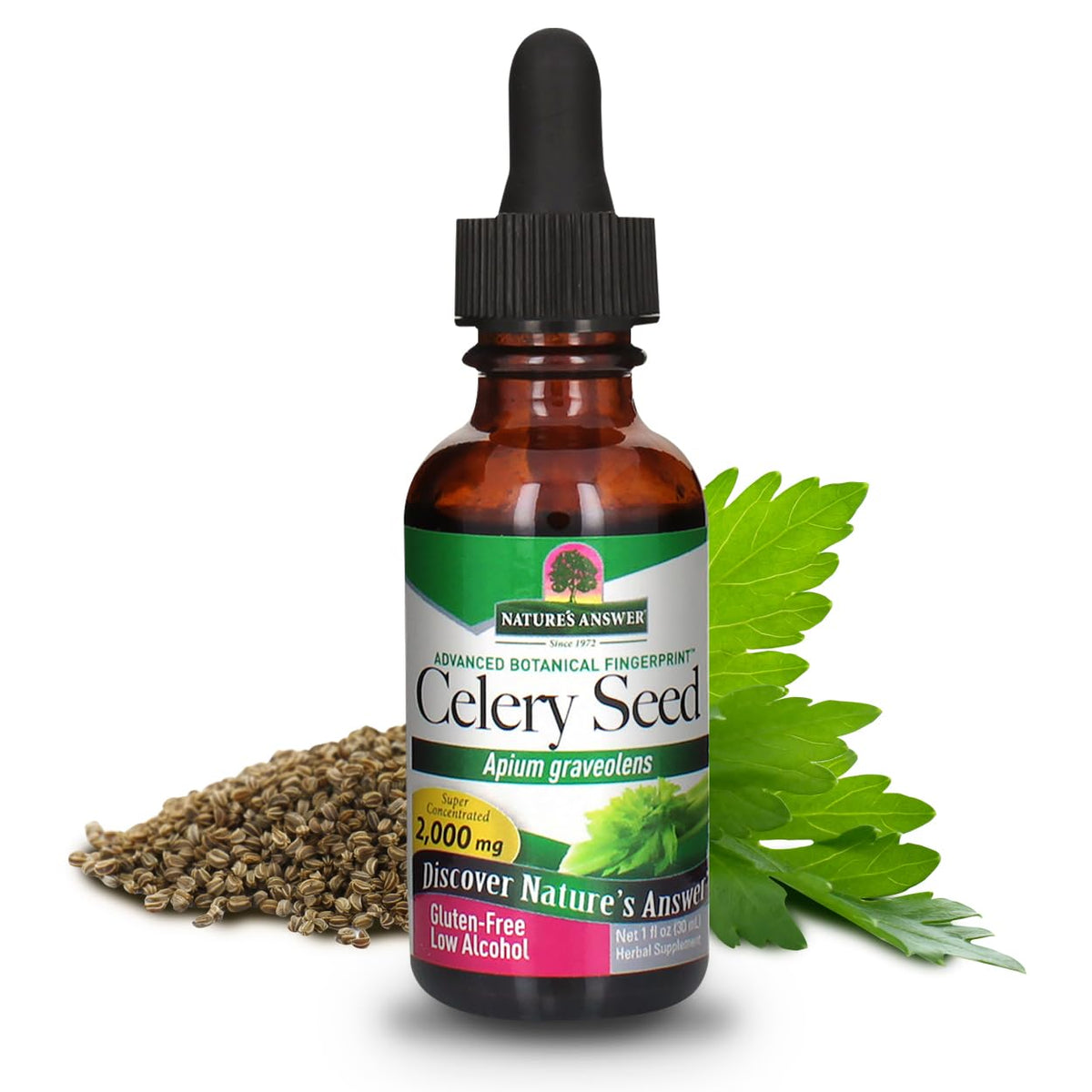Nature's Answer Celery Seed Extract with Organic Alcohol, 2000mg, 30ml - görsel 1