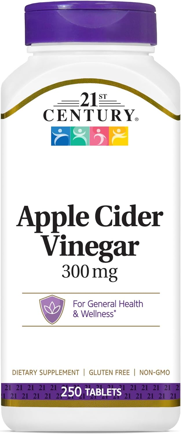 21st Century Apple Cider Vinegar 300mg Tablets, 250 Count - görsel 1