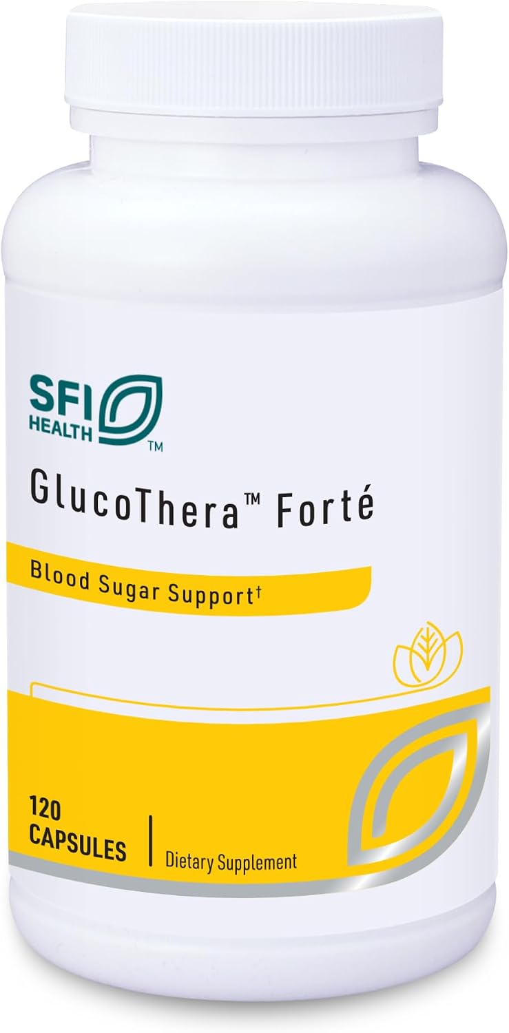 Klaire Labs GlucoThera Forte - Chromium Complex with 250 mg ALA, Turmeric & Cinnamon (120 Capsules) - görsel 1