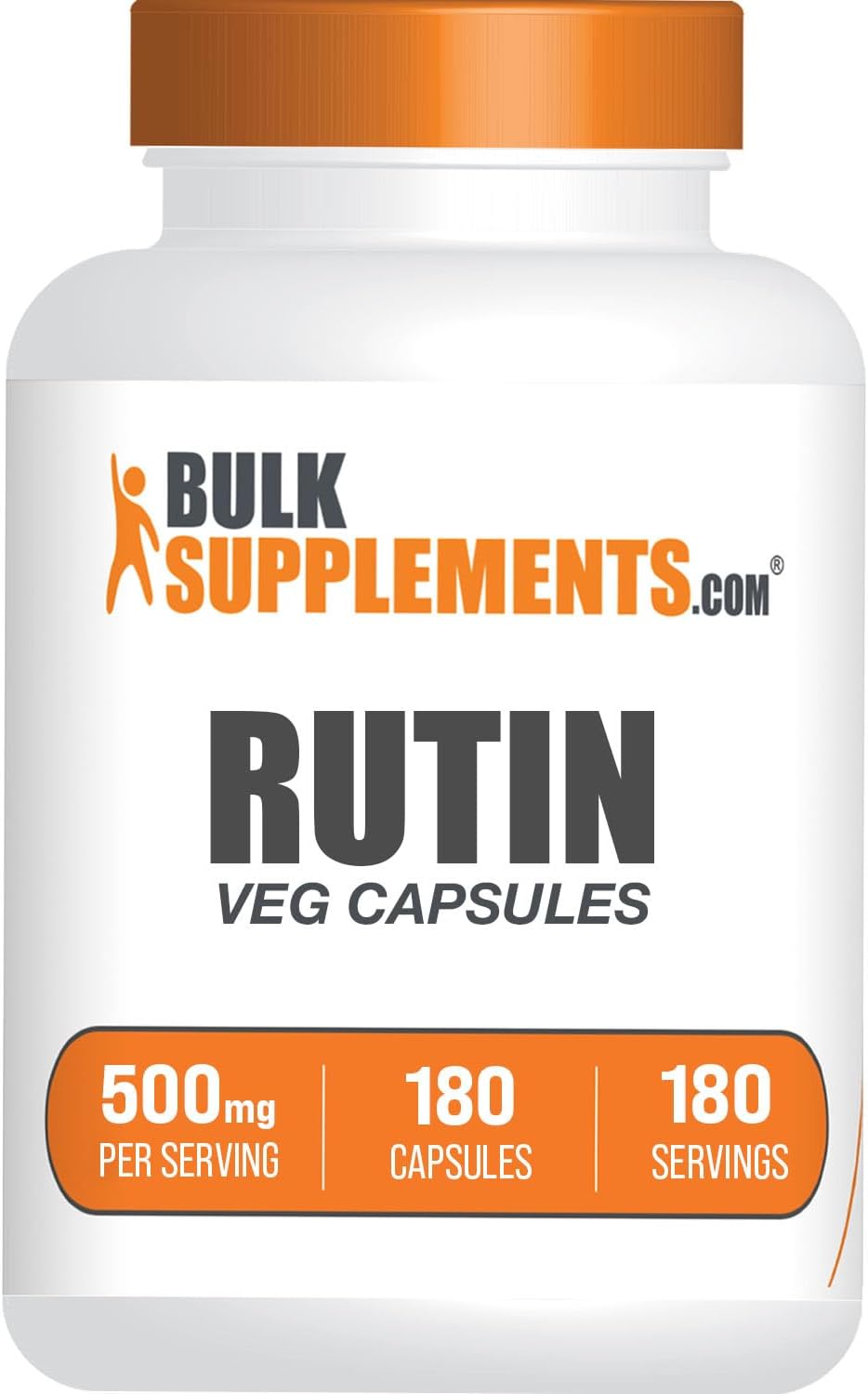 BulkSupplements.com Rutin 500mg Capsules – 180 Veg Capsules - görsel 1