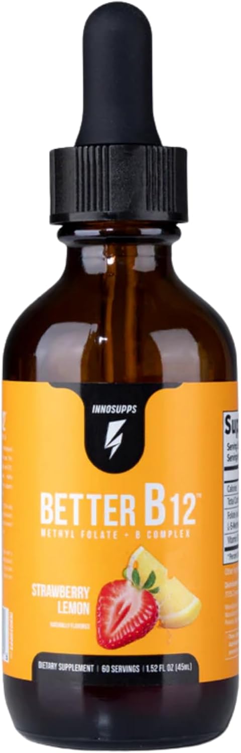 InnoSupps Better B12 Liquid Drops - Methylcobalamin & Folate, 60 Servings - görsel 1