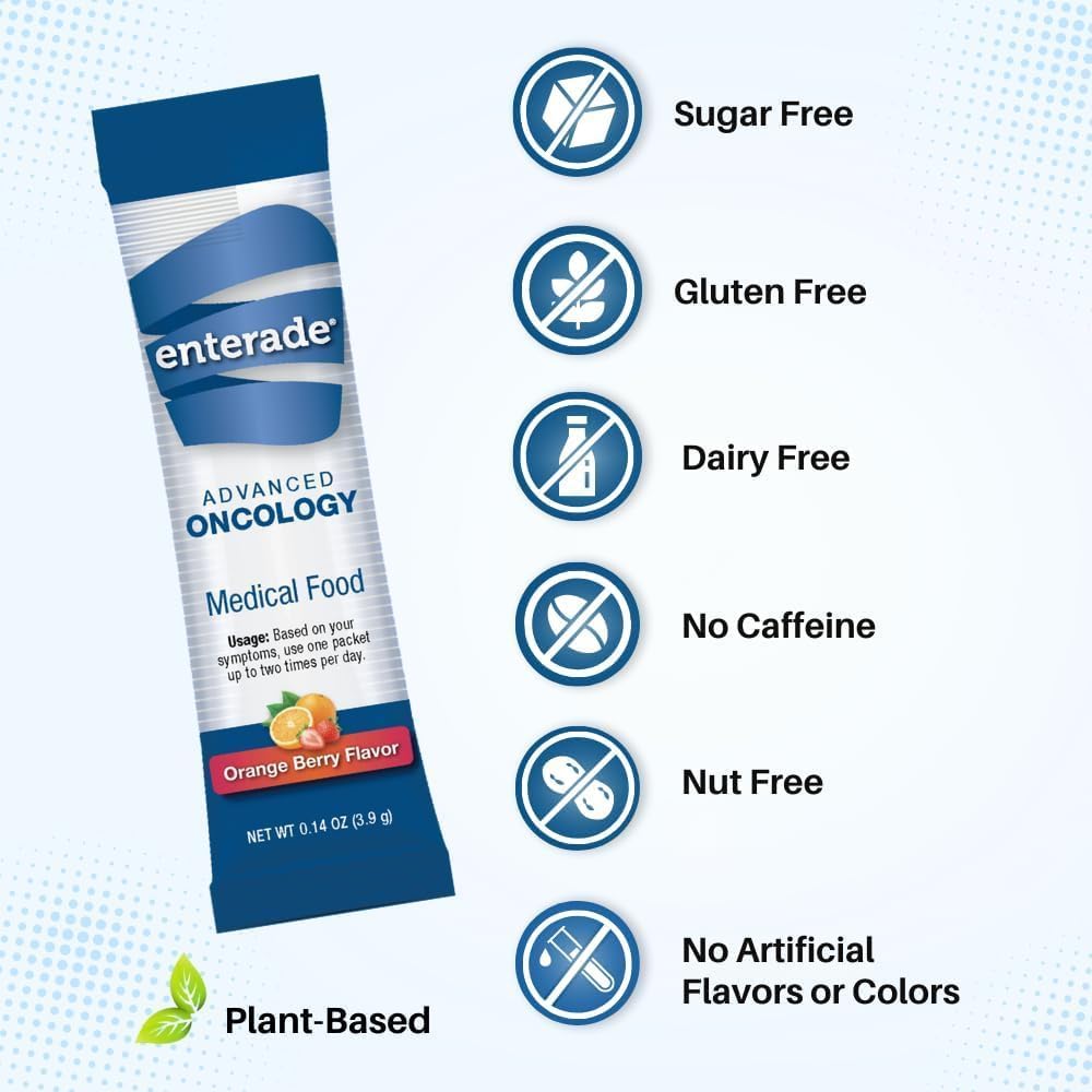 enterade Advanced Oncology Powder Packets, Orange & Berry (3 Boxes, 30 Packets) - görsel 2