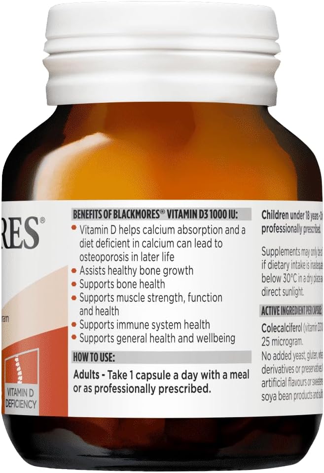 Blackmores Vitamin D3 1000IU, 60 Capsules - görsel 2