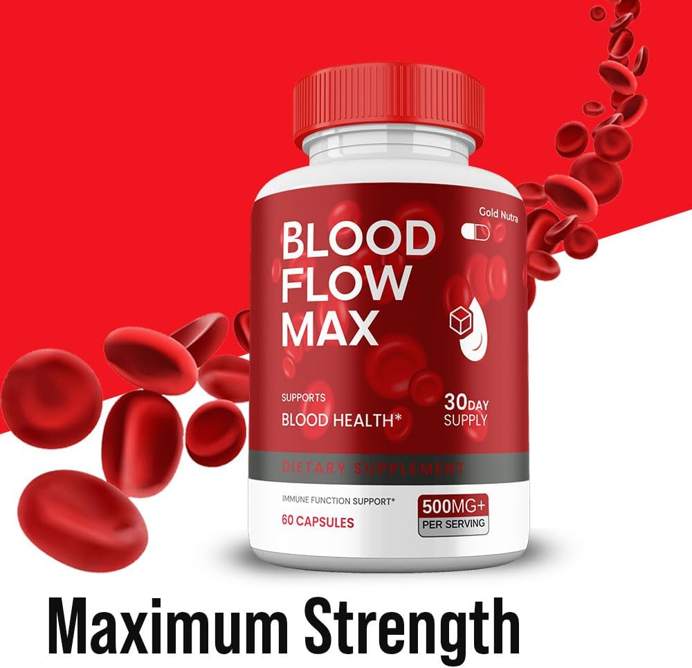 Blood Flow Max (2-Pack) - Maximum Strength Supplement Capsules - görsel 2
