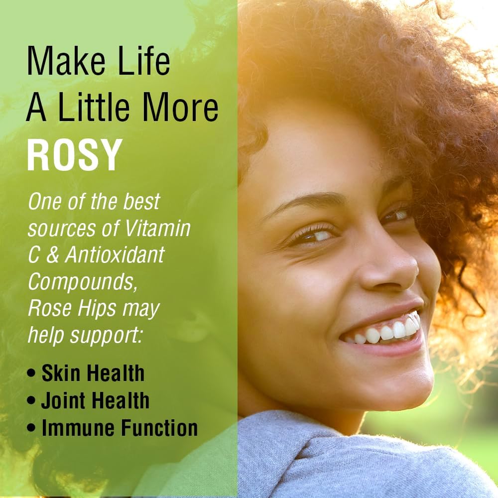 Solaray Rose Hips 550 mg - Natural Rose Hips Capsules, Source of Vitamin C, Antioxidants, and Bioflavonoids - 100 Vegan Capsules - görsel 4