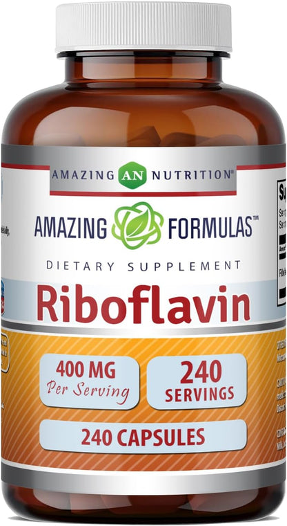Amazing Formulae Riboflavin 400mg, 120 Capsules