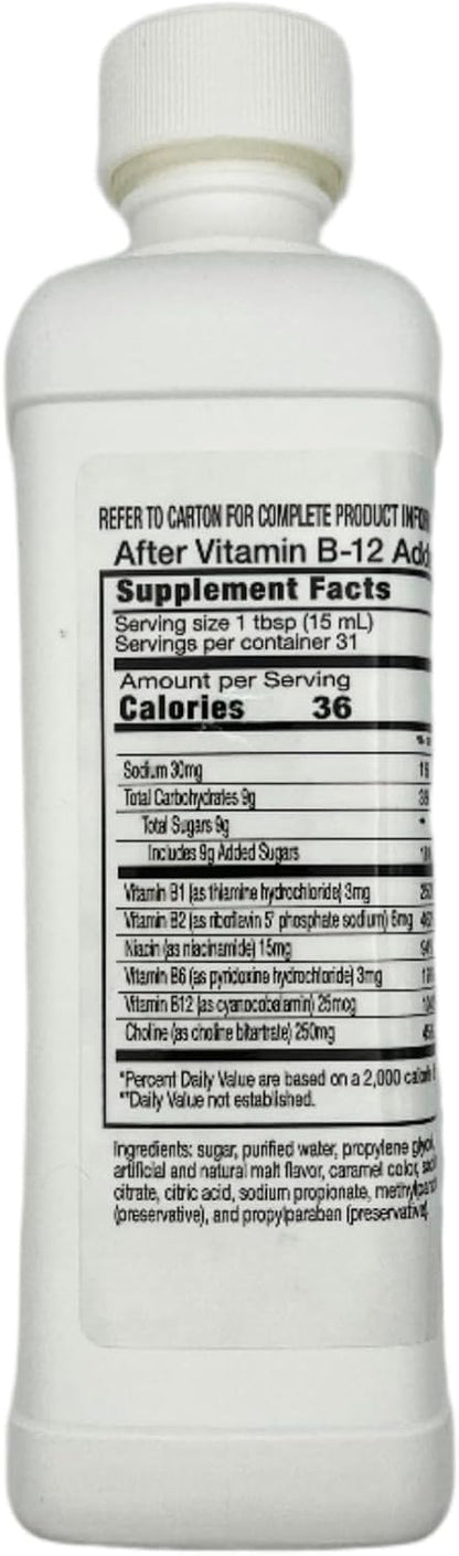 Almebex Plus B12, Neurotropic Vitamins and Choline, 473 ml