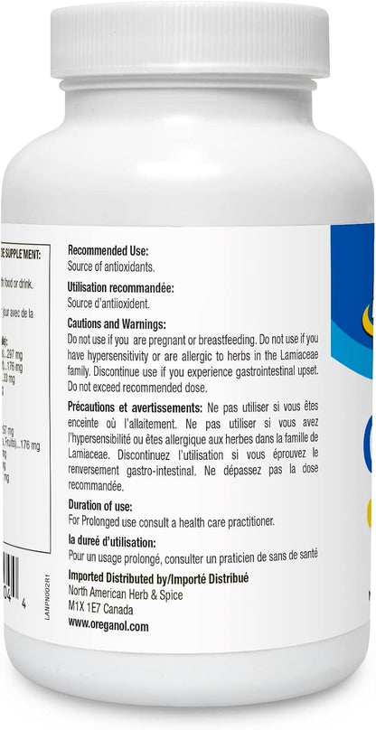 NORTH AMERICAN HERB & SPICE OregaMax - Wild Oregano Oil Supplement with Garlic and Onion - 90 Veggie Capsules