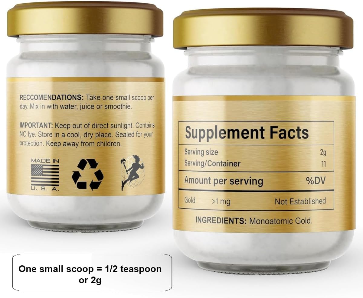 I Am Joy co. Pure Ormus White Gold Powder - Monoatomic M-State 24k 99.99% | 22g - görsel 2