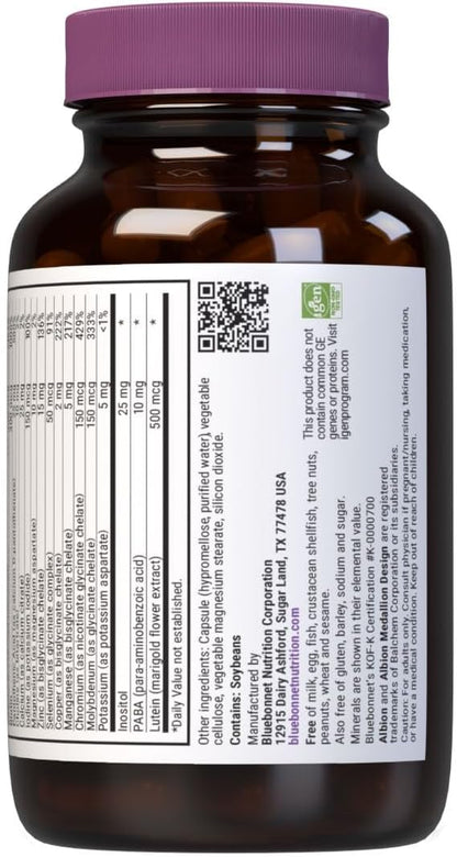 Bluebonnet Nutrition Multi One (Iron Free) - Complete Full Spectrum Multivitamin, 60 Vegetable Capsules