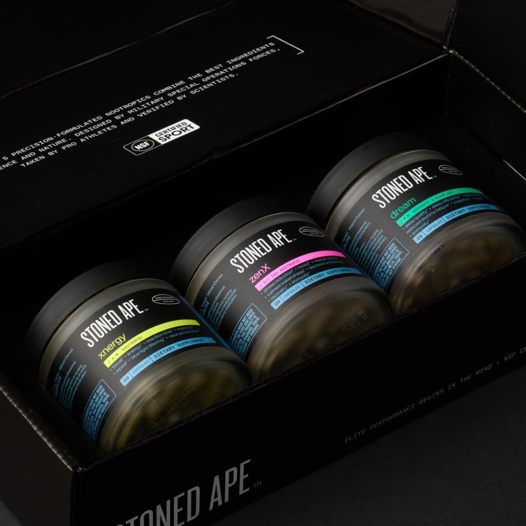 Stoned Ape Nootropack - Brain Health Supplements for Focus, Mood, Sleep, Memory, Energy & Recovery - görsel 7