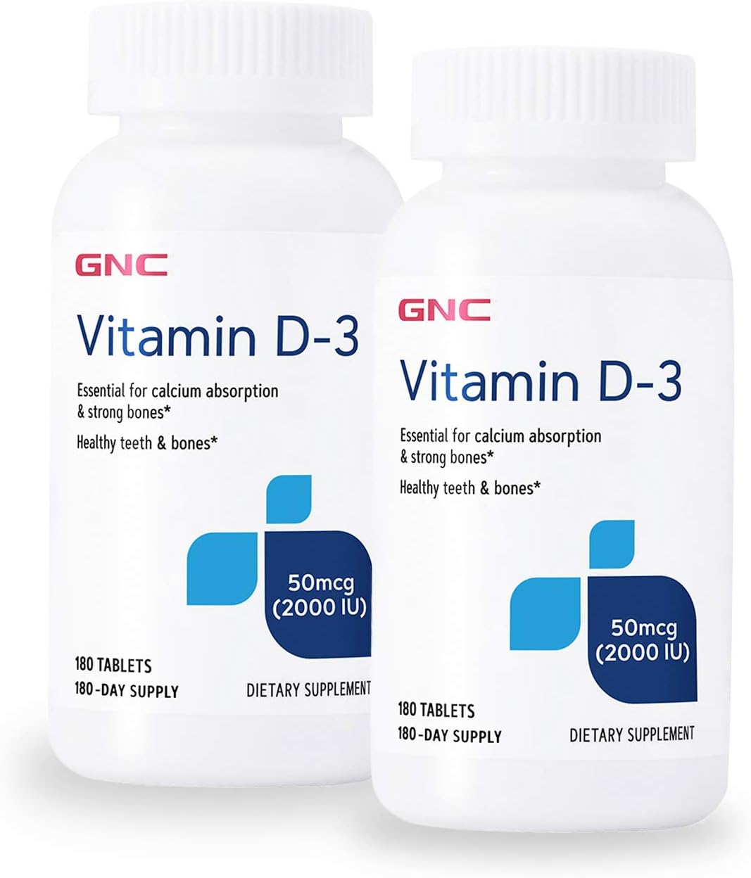 GNC Vitamin D-3 2000 IU Twin Pack - görsel 1