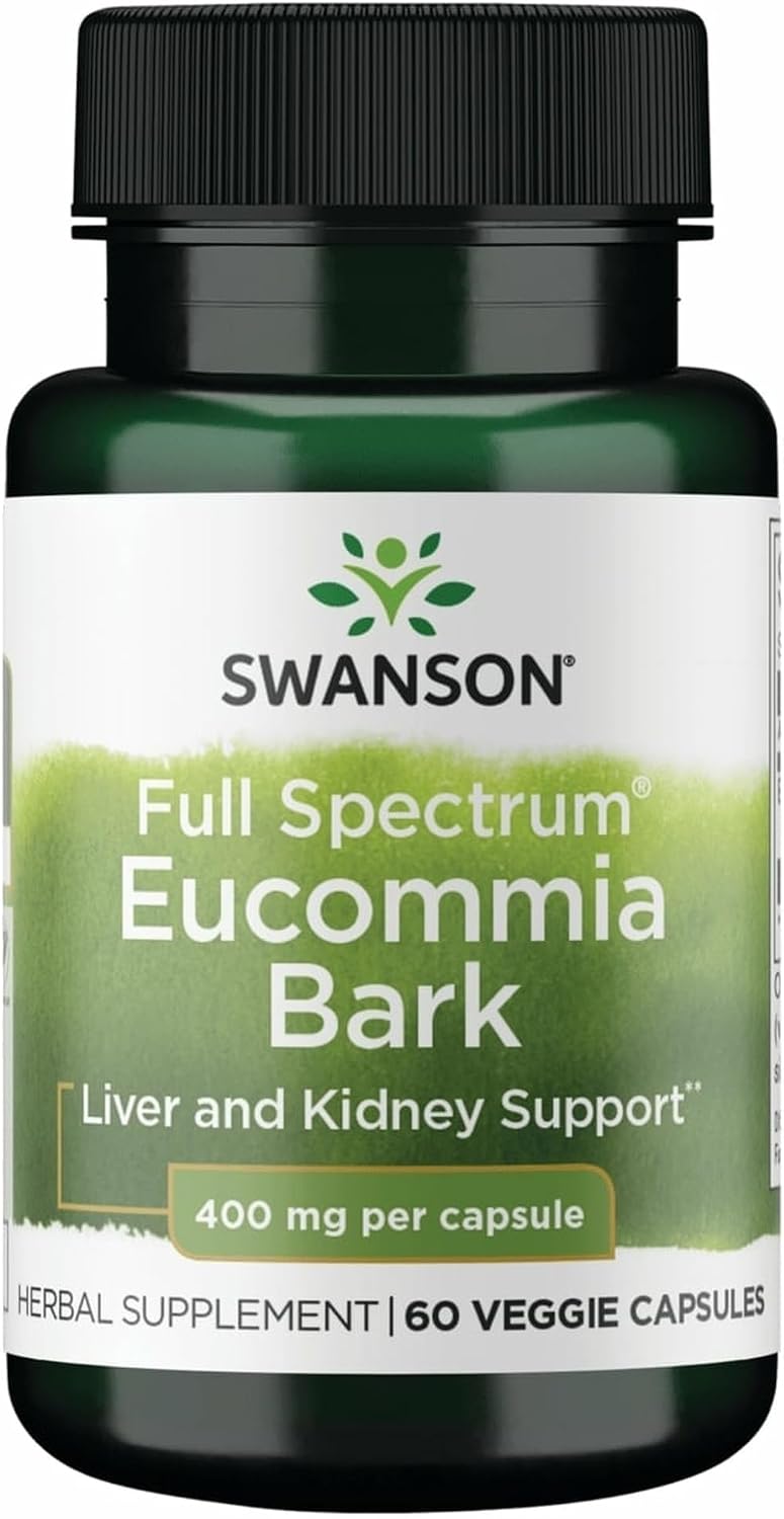 Swanson Full Spectrum Eucommia Bark 400 mg 60 Veg Caps (2 Pack) - görsel 7
