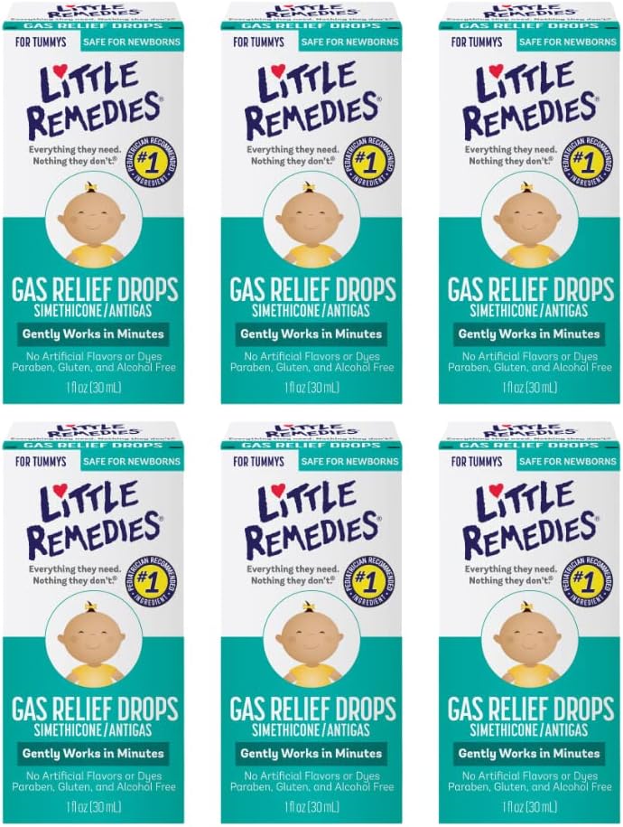 Little Remedies Gas Relief Drops, Natural Berry Flavour, Safe for Newborns, 1.0 Fl Oz (Pack of 6) - görsel 1