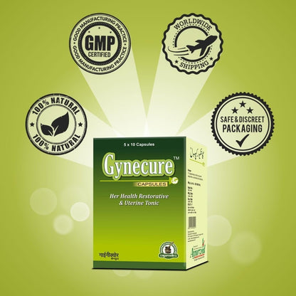 Gyne Herbal Supplement, Pack of 2, 100 Capsules with Cinnamomum Tamala & Piper Longum