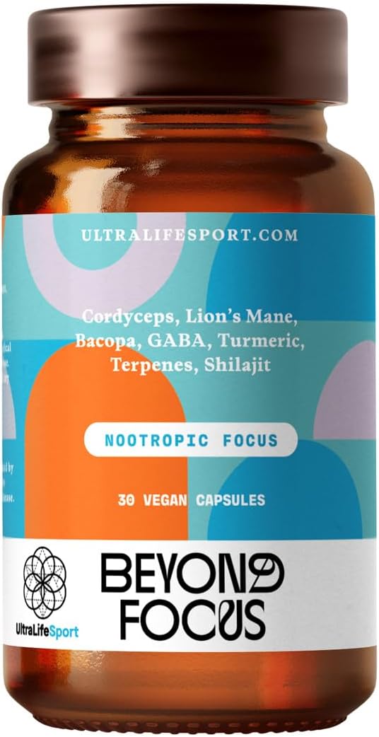 Beyond Focus Organic Mushroom Supplement - Brain Support for Memory and Focus - 30 Capsules - görsel 1