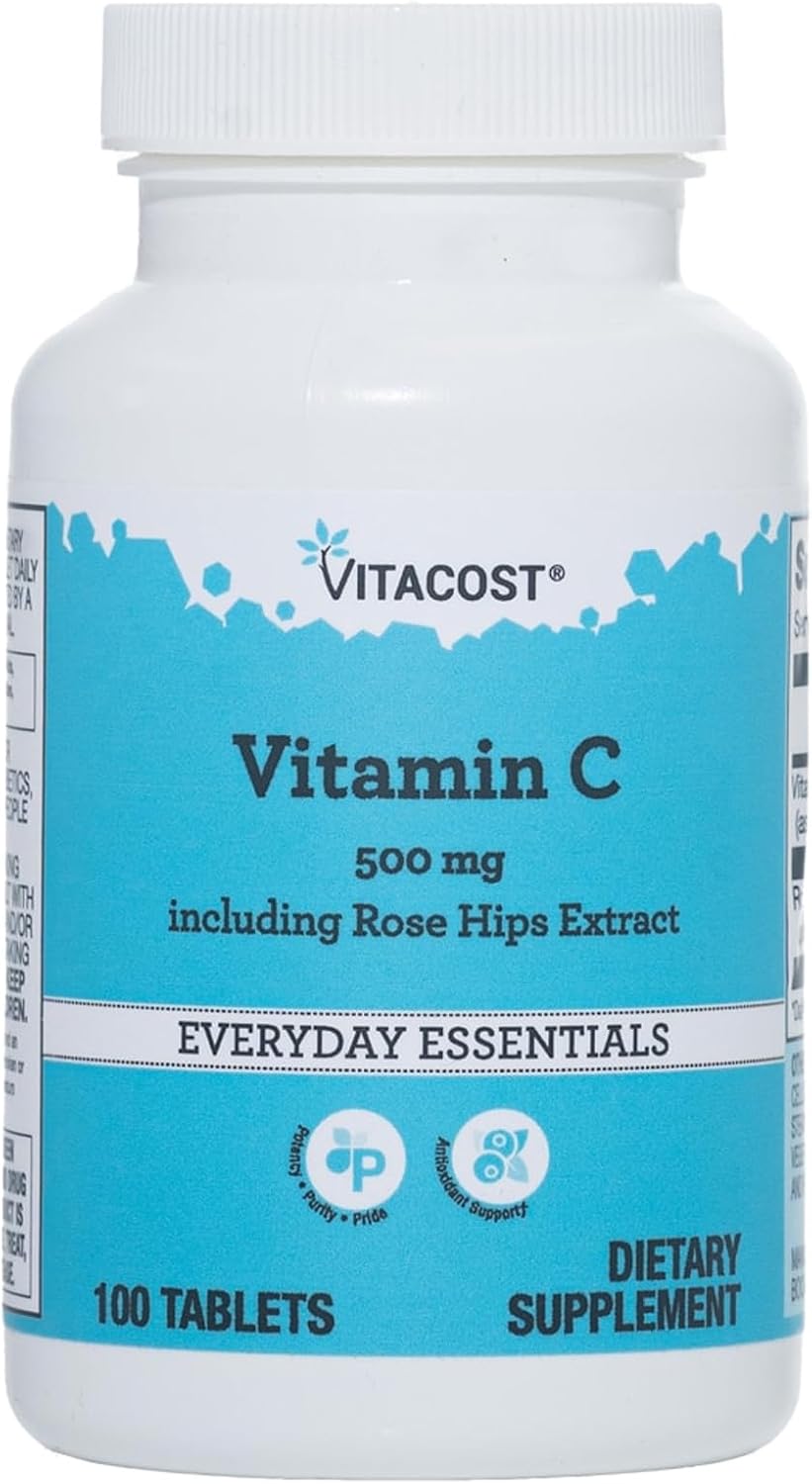 Vitacost Vitamin C with Rose Hips Extract, 100 Tablets - görsel 1