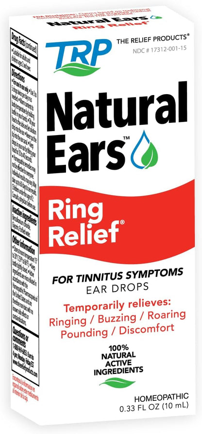 Ring Relief Ear Drops Formula - 100% Natural Tinnitus Relief - 10 ml