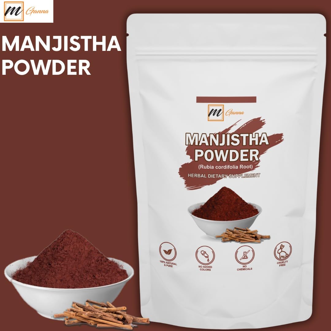 Manjistha (Rubia Cordifolia) Madder Root Powder for Skin and Hair Care 100 g - görsel 3