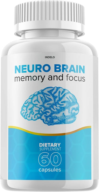 Neuro Brain and Focus Supplement – Nootropic Capsules for Memory and Cognitive Support, 60 Capsules