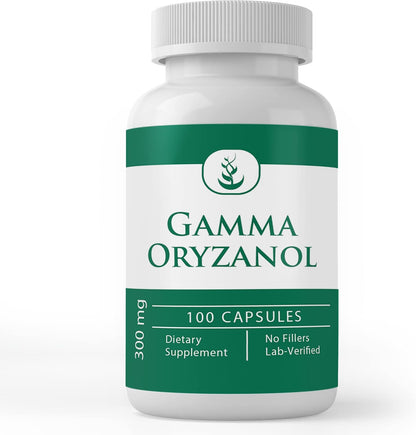 PURE ORIGINAL INGREDIENTS Gamma Oryzanol 100 Capsules – No Additives, Lab Verified