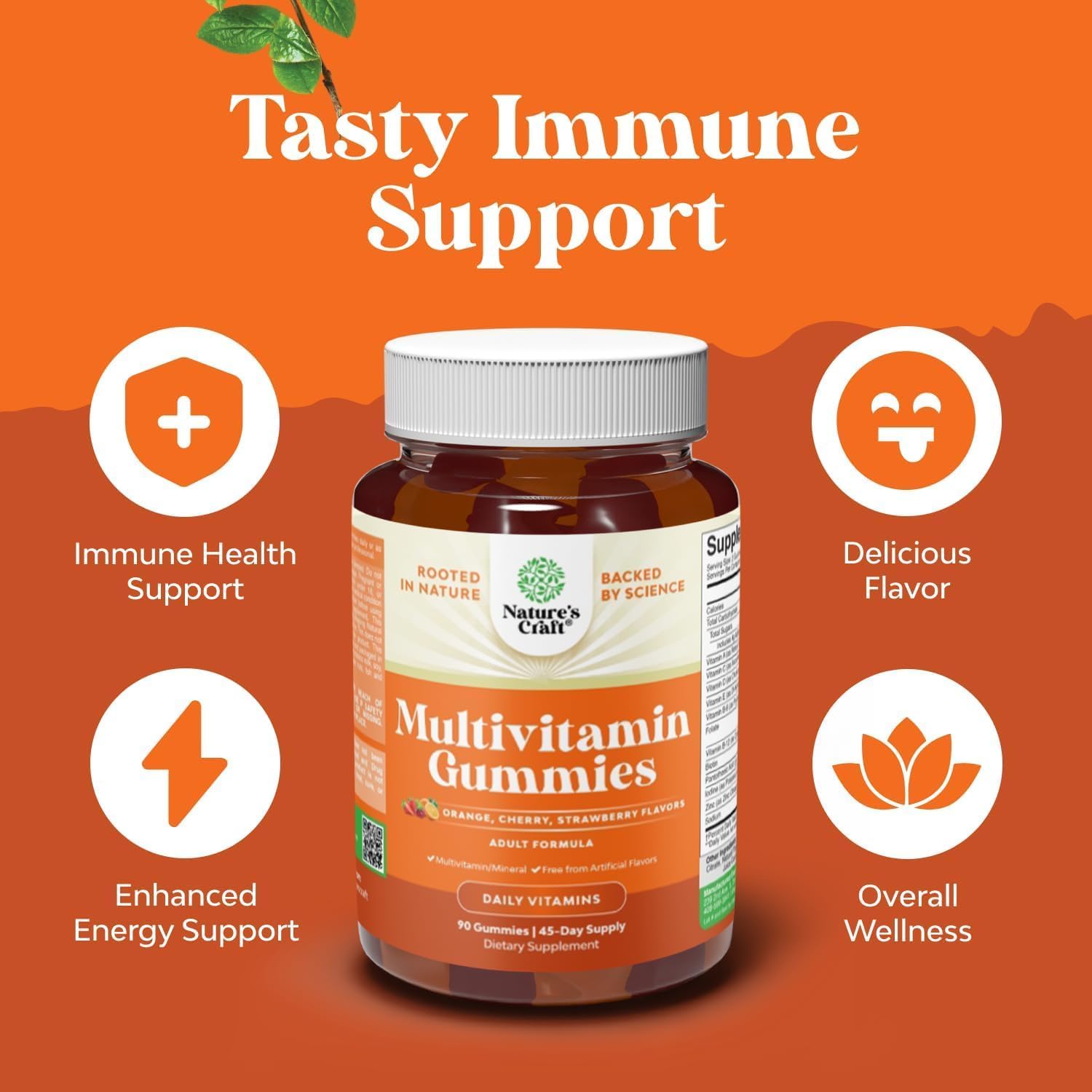 Multivitamin Gummies for Adults - Halal, Gelatine-Free, with B12 Biotin Zinc & Vitamin D - Non-GMO Gluten-Free - 90 Gummies - görsel 2