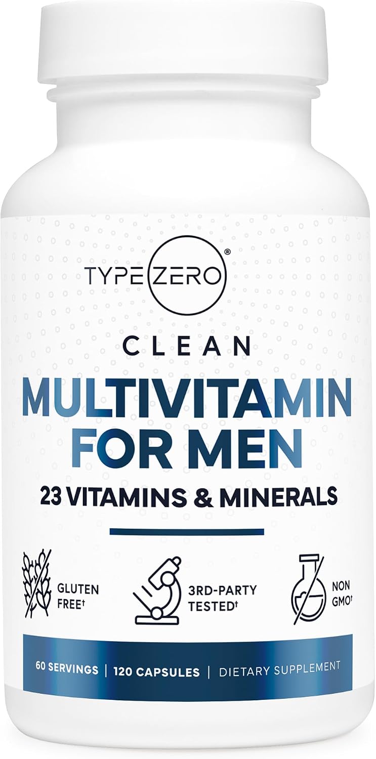 Type Zero Multivitamin for Men - 1200 mg, 120 Capsules (60 Servings) - Gluten-free - görsel 1