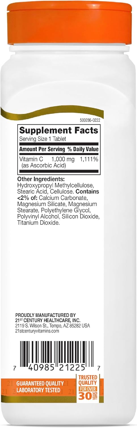 21st Century Vitamin C 1000mg Prolonged Release Tablets, 110 Tablets - görsel 10