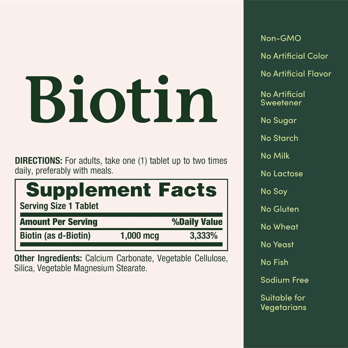Nature's Bounty Biotin 1000 mcg Tablets, 200 Tablets (Pack of 2) - görsel 4