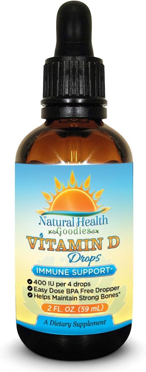 Natural Health Goodies Vitamin D3 Drops – 60 ml Liquid D3 Supplement - görsel 1