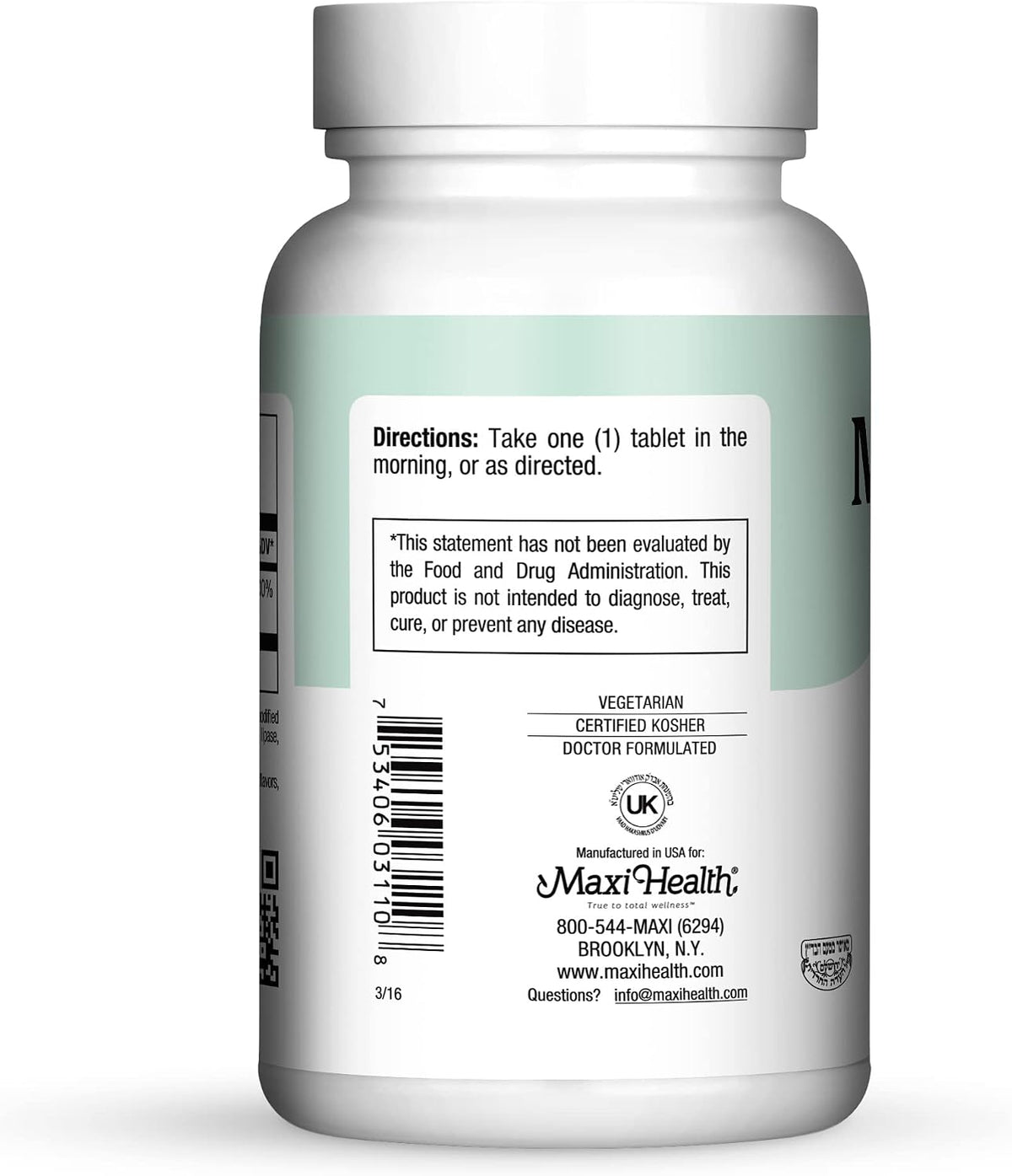 Maxi Health Vitamin B6 Supplement – 100 mg Pyridoxine HCl – 100 Tablets - görsel 3