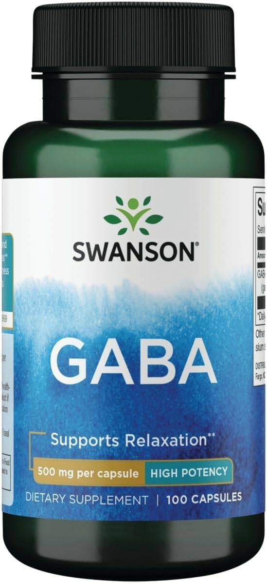 Swanson GABA 500 mg Capsules, 200 Capsules (2-Pack) - görsel 6