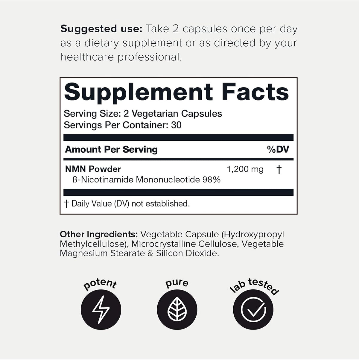 Toniiq NMN Supplement - 1200mg, 98% Purity, Stabilised, 60 Capsules - görsel 2