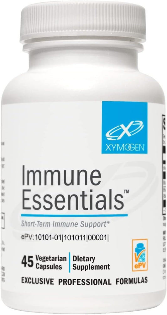 XYMOGEN Immune Essentials - 1,000 mg Vitamin C & Olive Leaf Extract - Immune Function & Antioxidant Support - 45 Capsules