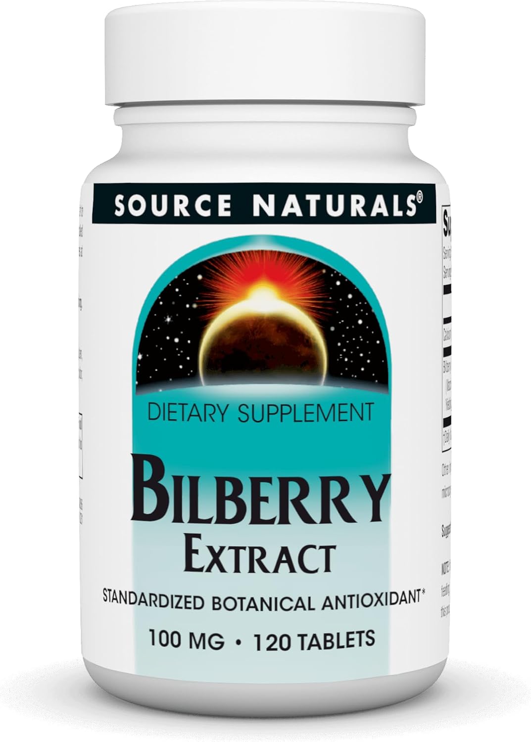 Source Naturals Bilberry Extract Standardised Botanical Antioxidant - 100 mg, 120 Tablets - görsel 1