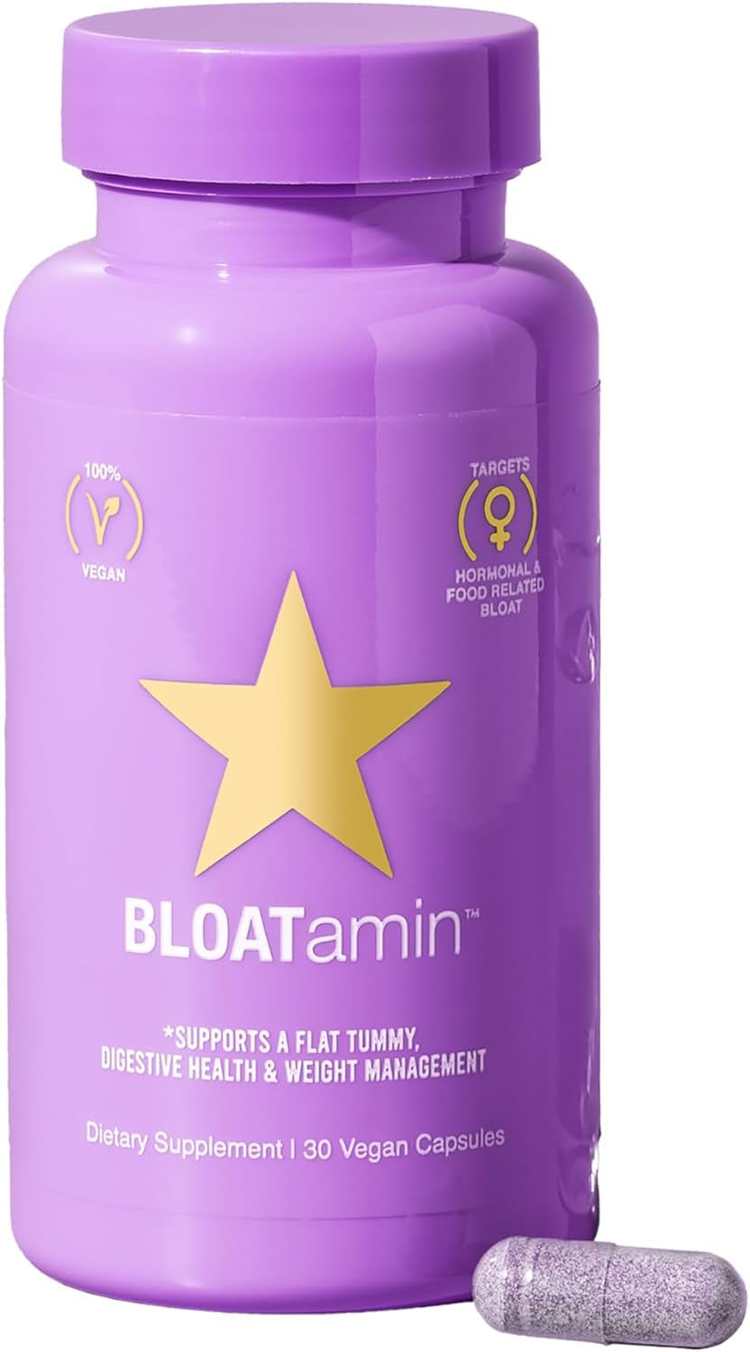 HAIRtamin BLOATamin - Vegan Digestive Enzymes for Bloating Relief (30 Capsules) - görsel 1