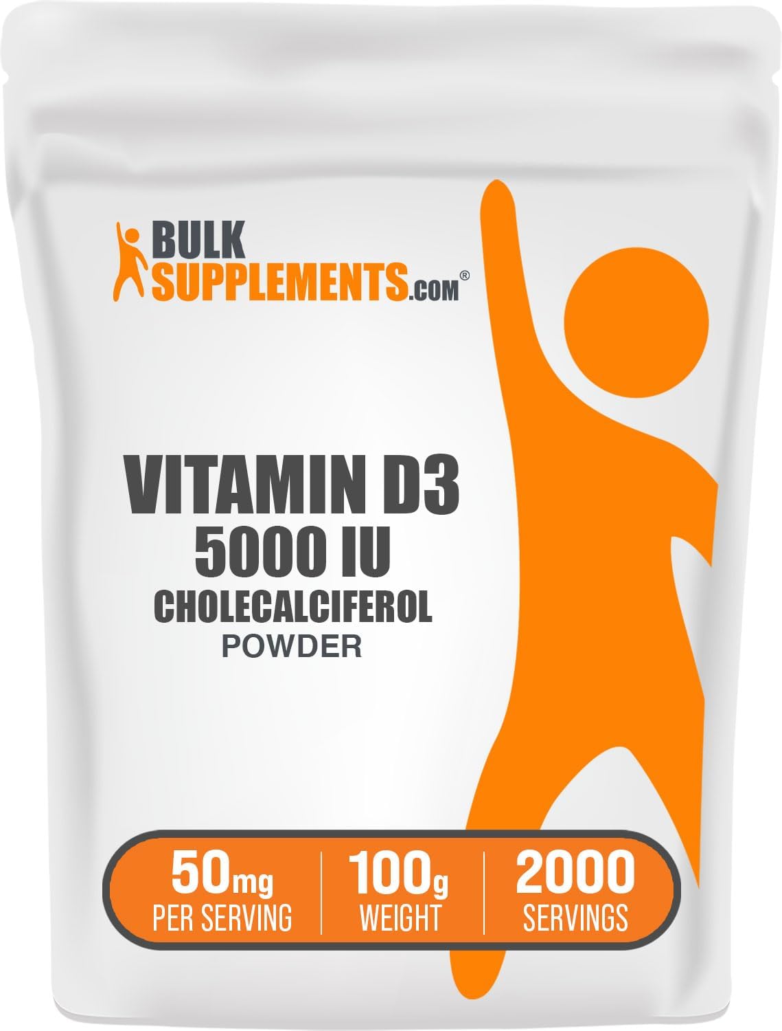 BulkSupplements Vitamin D3 Powder - Cholecalciferol, 5000 IU, Gluten-free, 5kg - görsel 7