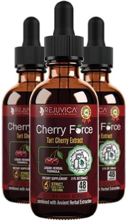 Rejuvica Health Cherry Force – Advanced Tart – Advanced Tart Cherry Extract: A potent liquid form for convenient – Image 1