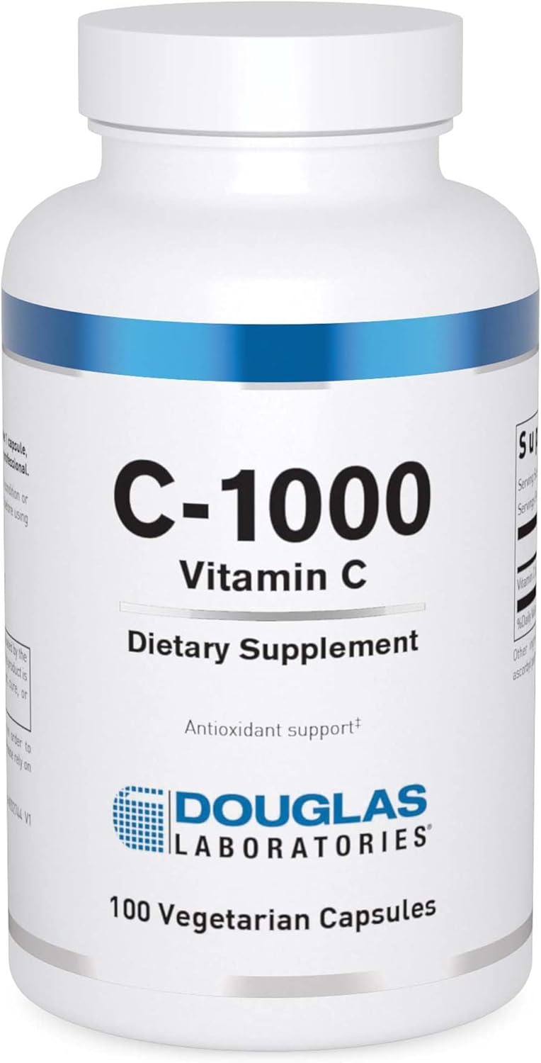 Douglas Laboratories C-1000 - Vitamin C 1000 mg (Ascorbic Acid) - Immune and Antioxidant Support - 100 Vegetarian Capsules - görsel 1