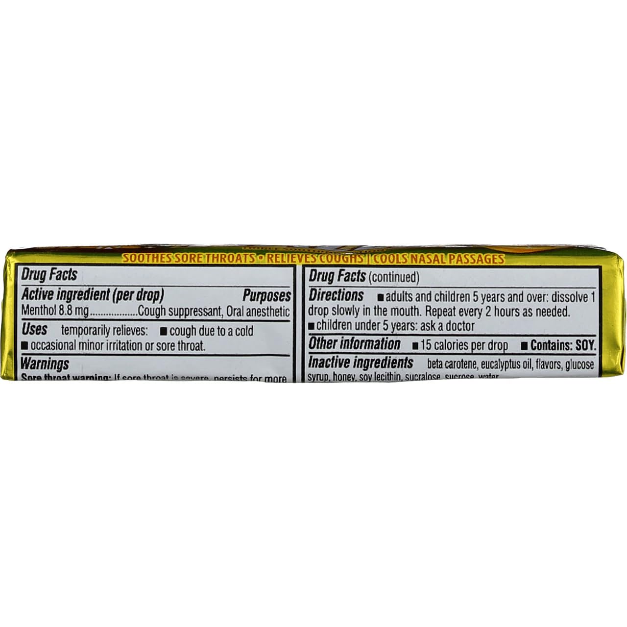 Halls Mentho-Lyptus Menthol Cough Lozenges, Honey-Lemon, 180 Lozenges - görsel 2
