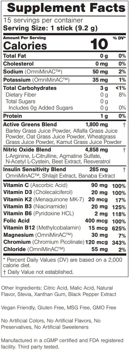 BEpic GR8 Greens Activ Superfood Powder Organic - 30 Sachets, Delicious Green Drink Mix - görsel 1
